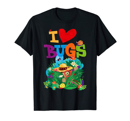 I Love Bugs Shirt Beetle Butterfly Teacher Appreciation Gift