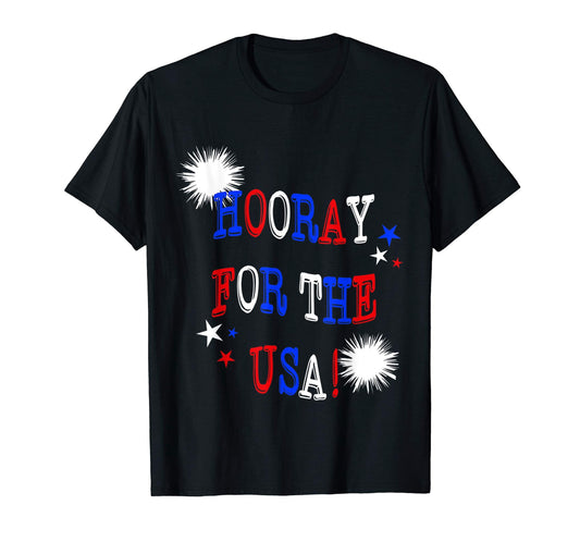 Hooray For The USA Shirt, Party In The USA, God Bless The USA, Hip Hip Hooray, Patriotic T Shirt, 4th of July T-Shirt, Red White Blue Shirt