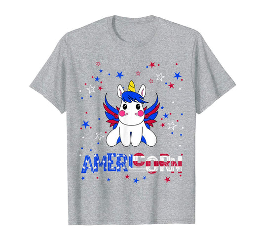 Americorn Shirt, Patriotic Unicorn, Stars and Stripes, Unicorn with Wings, Red White and Blue, Independence Day, 4th of July Shirt for Girls