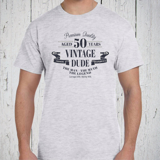 50th Birthday Shirt, Vintage Dude Birthday Gift, 50th Birthday Ideas, Birthday Present, Funny Birthday T-Shirt, 50th Birthday Sweatshirt