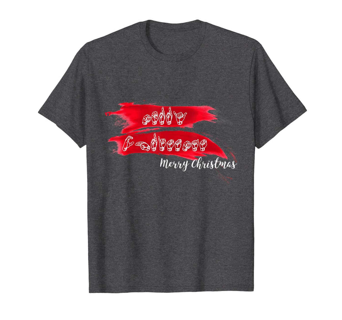 Merry Christmas American Sign Language Poster Shirt, ASL Finger Spelling Teacher Christmas Shirts Gift