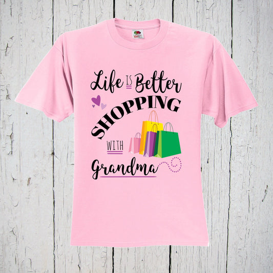 Life Is Better Shopping With Grandma Shirt, I Love My Grandma Tee, I Love Shopping Shirt, Nana Shirt, Gigi Shirt, Mimi Shirt, Memaw Shirt