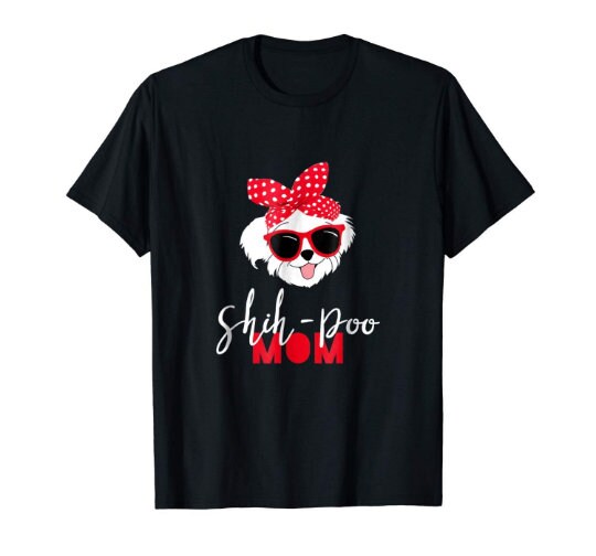 Dog Lovers T Shirt Shih-Poo Mom Fur Mama Shirt Zip Hoodie, Tank Top, Sweatshirt, Long Sleeve T-Shirt