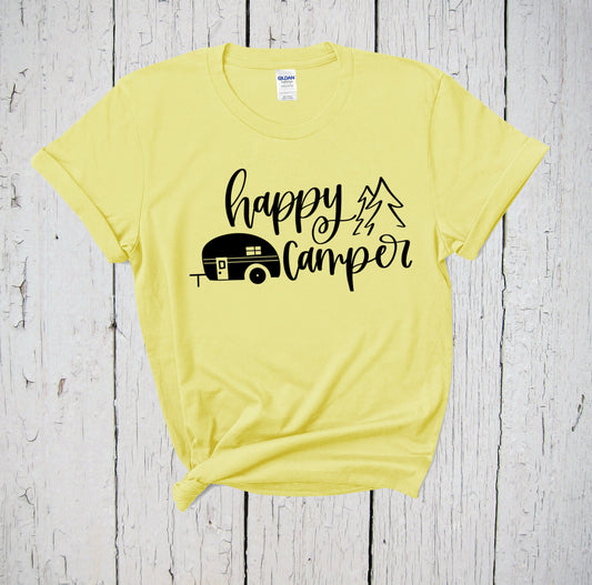 Happy Camper Shirt, Camper Gift, Adventure Shirt, Happy Campers, Funny Camping Shirt, Vintage Camper, Outdoor Shirt, Camp Life Shirt