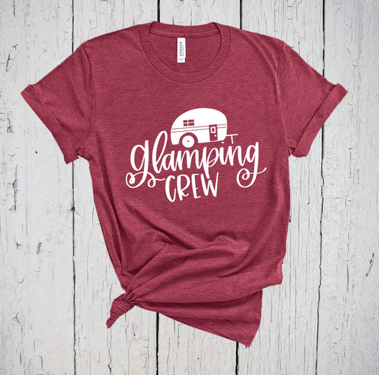 Glamping Crew, Funny Camping Shirt, Slumber Party Squad, Bride Squad Shirts, Glamping Party, Bachelorette Party, Party Camper, Fancy Camper