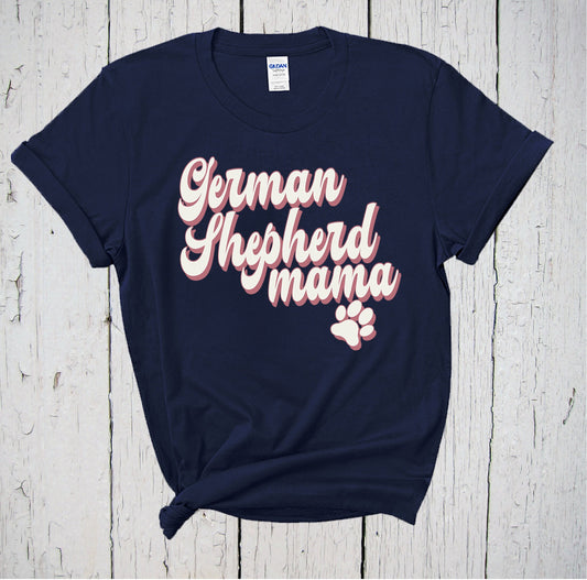 German Shepherd Mama, Fur Mama Shirt, White Shepherd, German Shepherd, Gift for Her, Dog Mama, German Shepherd Art, GSD Mom Shirt, GSD Shirt