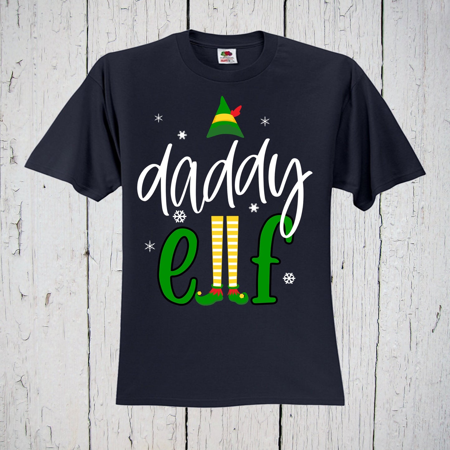 Daddy Elf, Cute Christmas Shirt, Dad Holiday Outfit, Matching Family Shirts, Holiday Tops, Papa Xmas Tshirt, Personalized T-Shirt for Dads