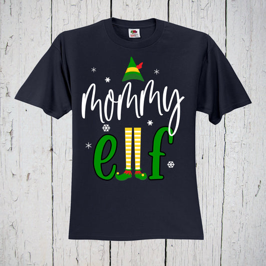 Mommy Elf, Cute Christmas Shirt, Mama Holiday Outfit, Matching Family Shirts, Holiday Top, Mom Xmas Tshirt, Personalized Shirt for Momma