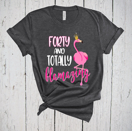 Totally Flamazing, Flamingo Birthday Shirt, Women Birthday Shirt, Birthday Squad, Pink Flamingo, Tropical Flamingo, Custom Age, Personazlied