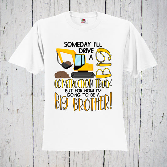 Big Brother To Be Shirt, Big Truck, Construction Excavator, Big Bro Shirt, Pregnancy Reveal, New Big Brother Gift, Pregnancy Announcement