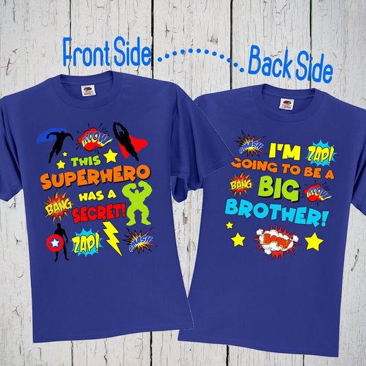 This Superhero Has A Secret, I'm Going To Be A Big Brother, Promoted To Brother, Big Brother Gift, Big Brother Shirt, Announcement