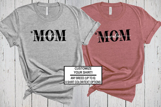 Cavalier Mom Shirt, Fur Mama Shirt, King Charles Spaniel Shirt, Cavalier Mama, Cavalier King Charles Gifts, Cavalier Lover Tee, Mom T-shirt