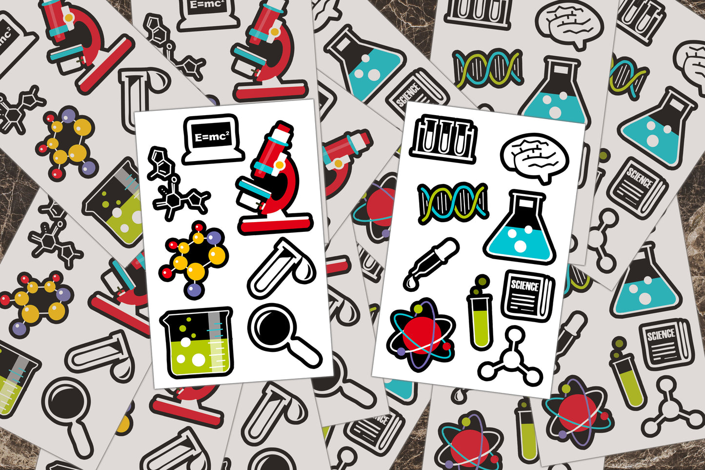 Sticker Sheets, Scientist Stickers, Vinyl Decals, Activity Book Stickers, Party Favor Stickers, Birthday Party Sticker, Science Stickers