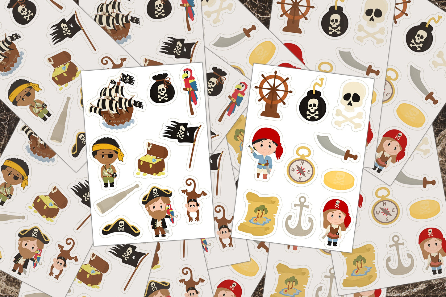 Sticker Sheets, Pirate Stickers, Activity Book Decals, Scrapbook Stickers, Tablet Laptop, Treasure Stickers, Pirate Ship, Birthday Stickers