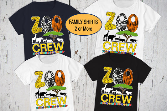 Zoo Crew, Matching Family Shirts, Sibling Shirts, Family Trip, Vacation Shirts, Group Shirts, Cousin Crew, Zoo Trip, Safari Animals T-shirt