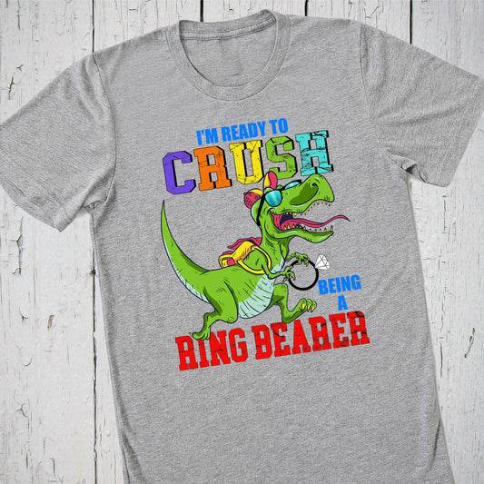 Ring Bearer Shirt, Dinosaur Shirt, Ready To Crush, Ring Bearer Outfit, Ring Bearer Proposal, Bridal Party Shirts, Wedding Party Gift Tshirt