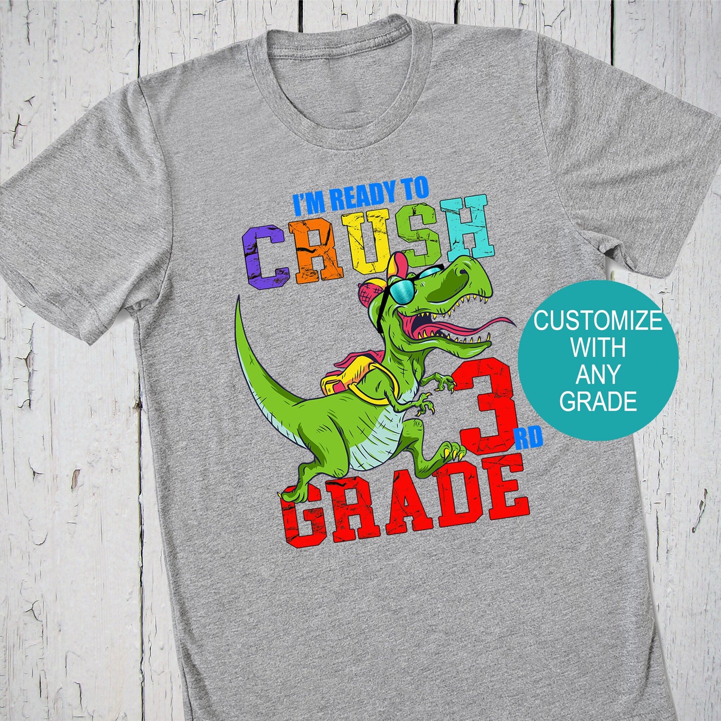 3rd Grade Shirt, Dinosaur Shirt, Ready To Crush, Back To School Shirt, Third Grade Shirt, Pre-K Dinosaur Tshirt, Dino Mite Tee, Dino T-shirt