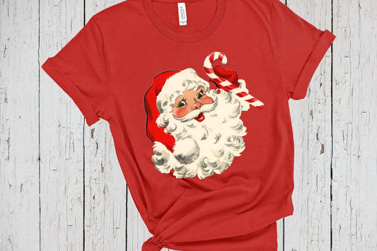 Christmas Santa Shirt, Retro Santa Shirt, Christmas Gifts for Women, Vintage Santa Claus, Retro Christmas Shirt, Holiday Shirts Top Gift