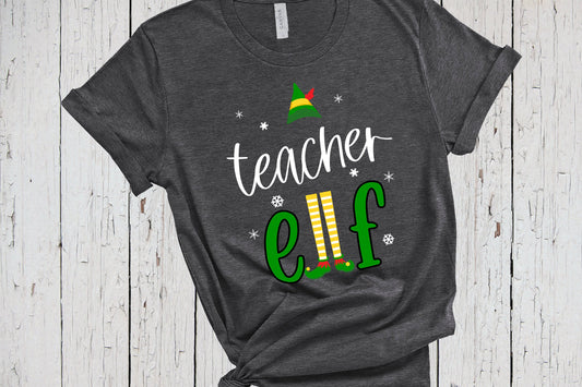 Teacher Elf, Teacher Christmas Shirt, Elementary Teacher, Teach Shirt, Personalized Shirt, Teacher T-shirts, Sped Teacher Sweatshirt, Tees
