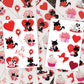 Valentine's Day Stickers, Funny Cat Valentine Sticker Sheets, Cat Sticker, Black Cat Stickers, Cute Cat Stickers, Kitty Kitten Label Decals