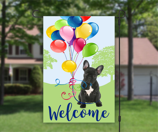 French Bulldog, House Flags, Welcome Sign, Garden Decorations, Dog Lovers Gift, Outdoor Flag, New Home Gift, Pet Lover Gift, Mother's Day