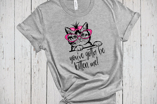 You've Gotta Be Kitten Me, Cat Mom Shirt, Cat Owner Gift, Cute Cat Shirts for Women, Cool Cat Shirt, Gifts for Cat Lovers, Funny Mom Shirt