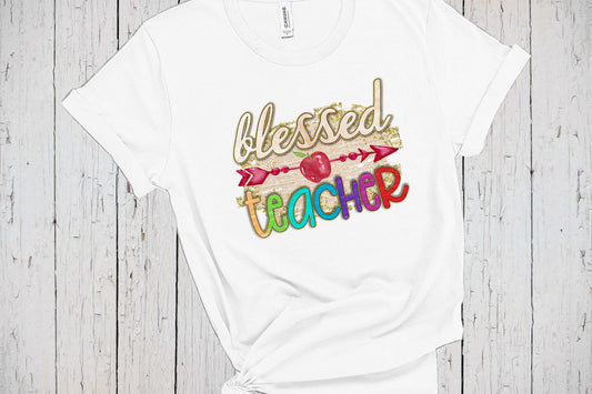 Teacher Tshirts, Blessed Teacher, ESL Teacher, Elementary Teacher, Special Ed Shirt, Music Teacher Gift, Reading Teacher, Teacher Gift Ideas