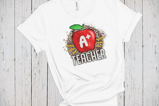 Teacher Tshirts, A Plus Teacher, Red Apple Tee, ESL Teacher, Elementary Teacher, Special Ed Shirt, Music Teacher Gift Ideas, Reading Teacher