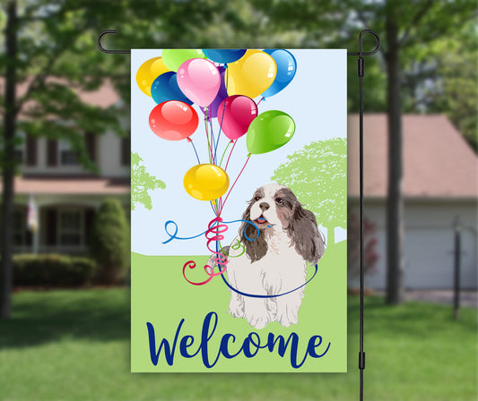 Cavalier King Charles, House Flags, Welcome Sign, Garden Decorations, Dog Lovers Gift, Outdoor Flag, New Home Gift, Pet Lover, Mother's Day