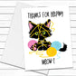 Thank You Cards, Cat Thank You Card, Black Cat, Friend Card, Funny Greeting Cards, Blank Greeting Cards, Funny Cards, Funny Cat Gift Card