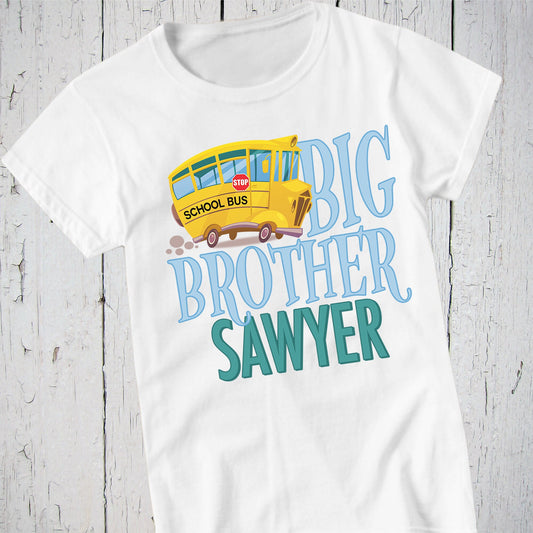 School Bus, Big Brother Tshirt, Big Brother Gift, Big Brother Shirt, Pregnancy Tee, Announcement Shirt, Personalized Shirt, Daycare Shirt