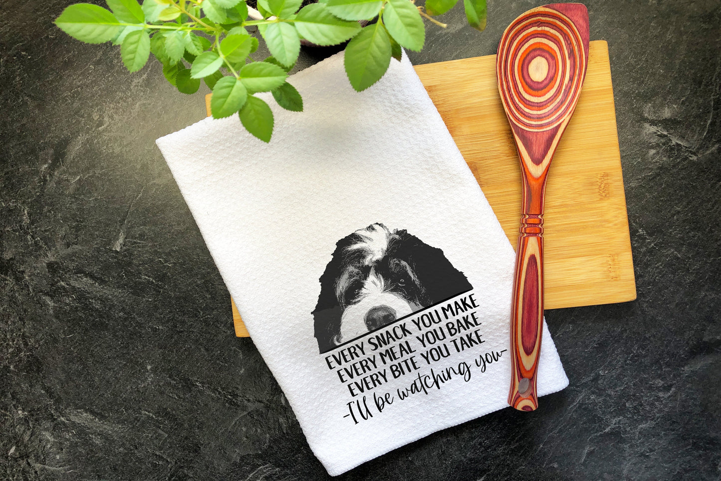 Bernedoodle Dog, Tea Towel, Every Snack You Make, Every Bite You Take, Kitchen Decor, Dish Towels, Bernedoodle Dog Mom, Bernedoodle Gifts