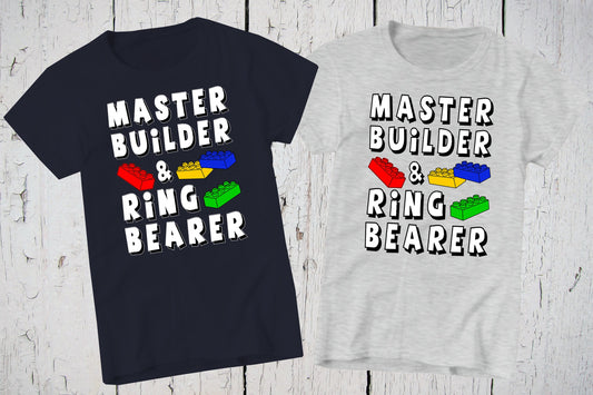Ring Bearer Gift, Color Block Shirt, Ring Bearer Outfit, Ring Bearer Proposal, Bridal Party Shirts, Ring Bearer Gift, Building Toy Blocks