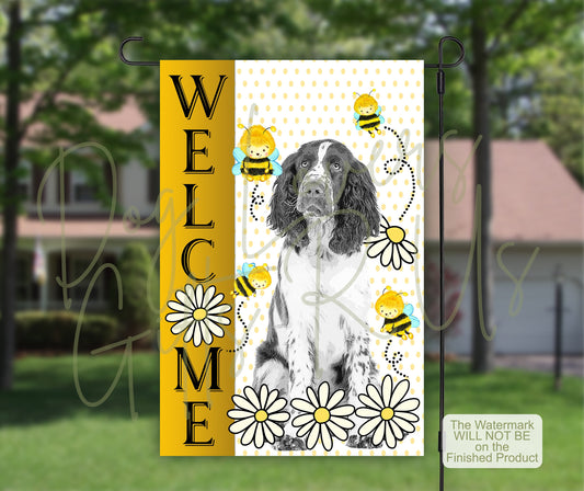 Springer Spaniel Gifts, House Flags, Welcome Sign, Garden Decorations, Dog Lovers, Outdoor Flag, New Home Gift, Pet Lover Gift, Mother's Day