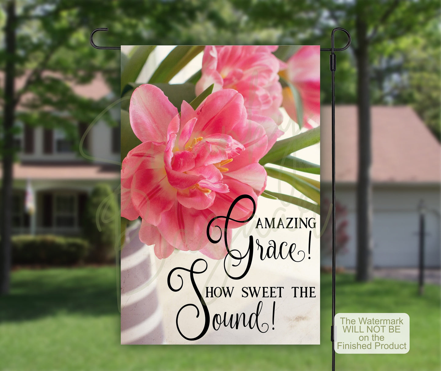 Amazing Grace, House Flags, Worship Flags, Easter Garden Flag, Praise Dance Flags, Religious Easter Decor, Christian Gifts, Mothers Day Gift