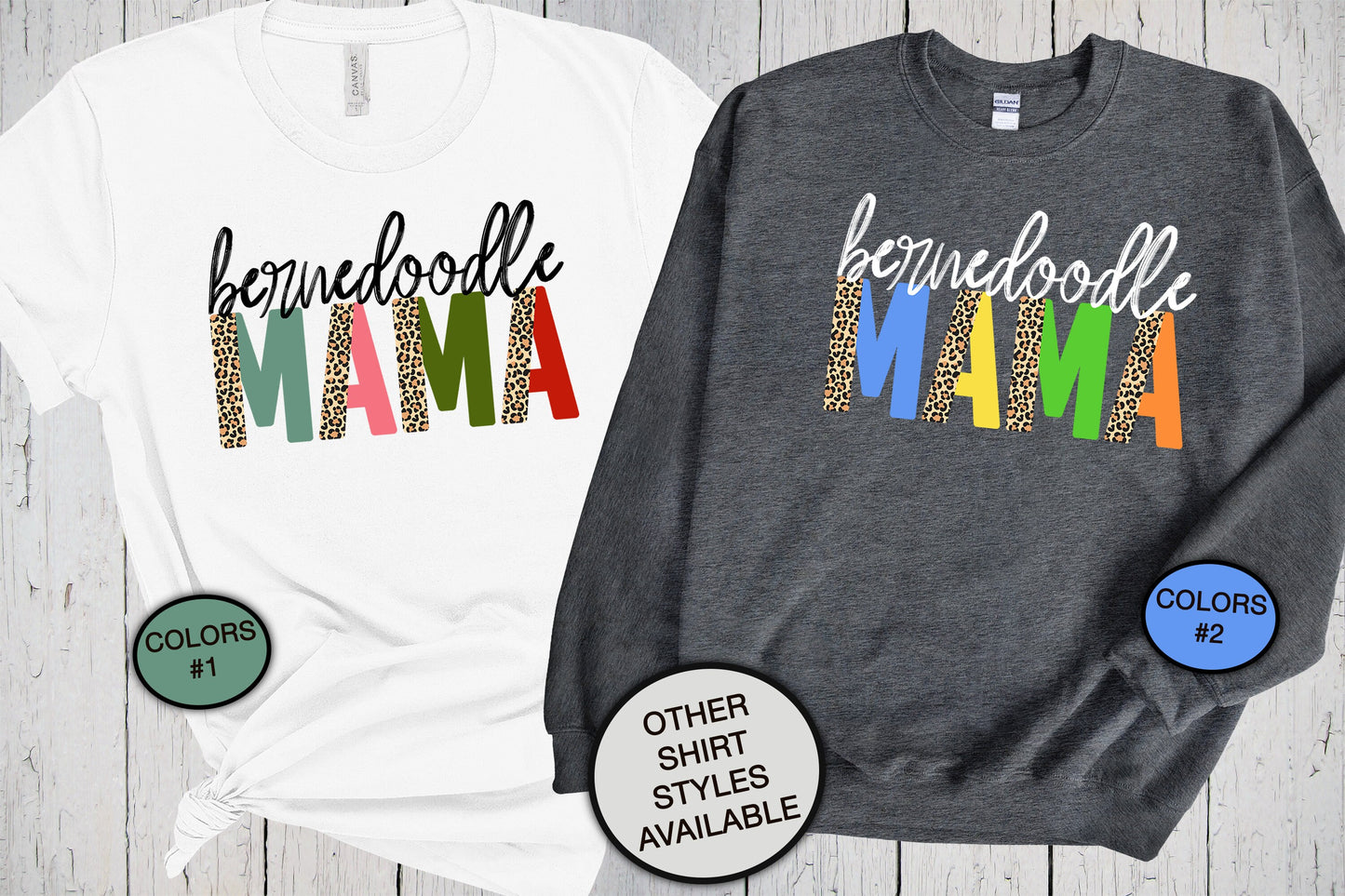 Bernedoodle Mama, Mother's Day Shirt, Dog Lover T Shirt, Pet T Shirt, Dog Mama Shirt, Dog Mom Shirt, Doodle Leopard Print, Bernedoodle Gifts