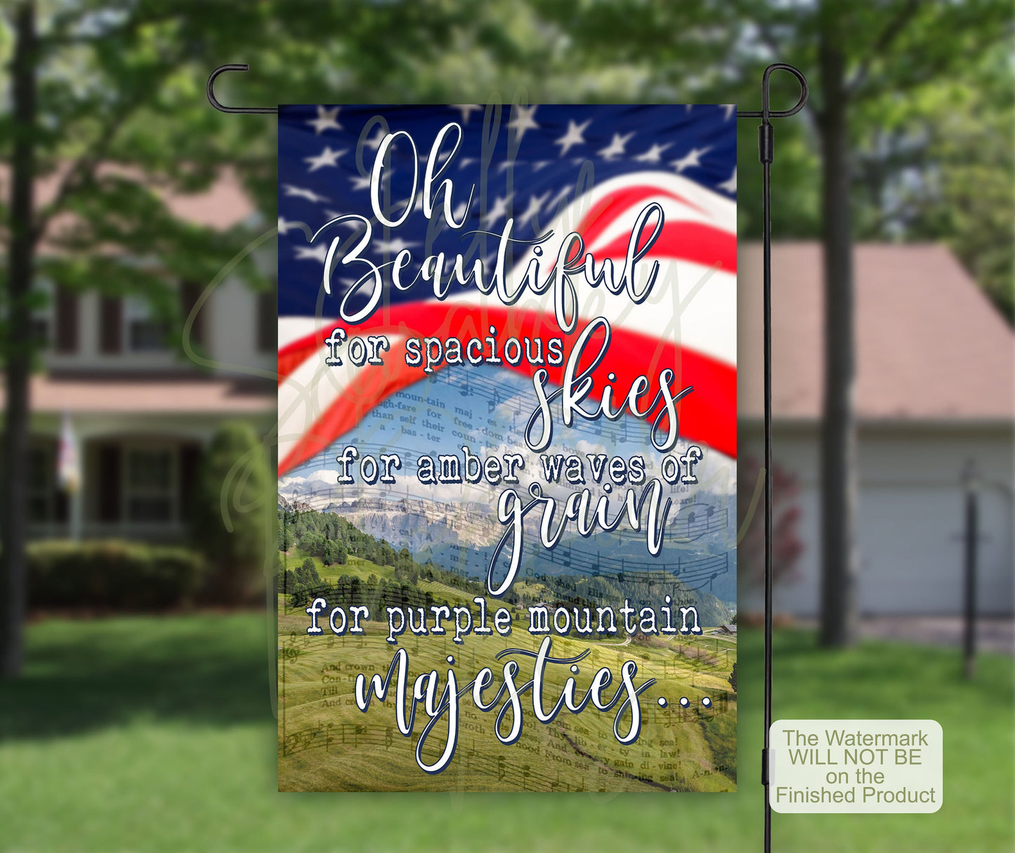 America The Beautiful, House Flags, Summer Garden Flag, Patriotic Decor, Garden Decoration, Camping Flag, Outdoor Flag, United States Flag