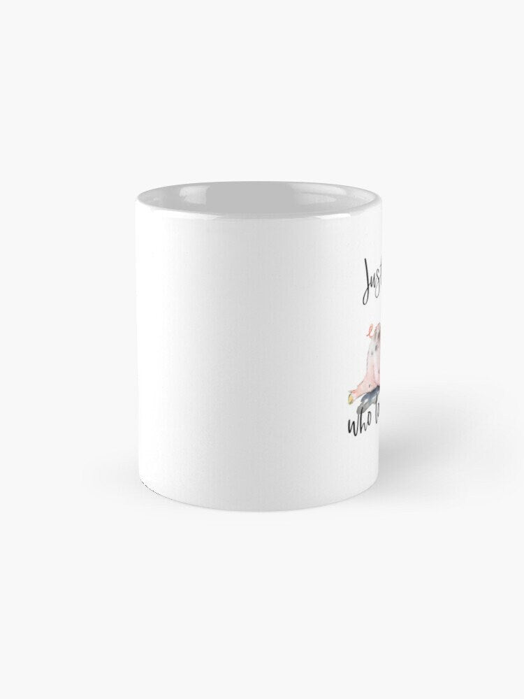 Just A Girl Who Loves Pigs, Ceramic Coffee Mug, Unique Mugs, Coffee Lover Mug, Tea Mug, Coffee Cup Gift, Farm Girl, Farmhouse Decor, Pig Mug