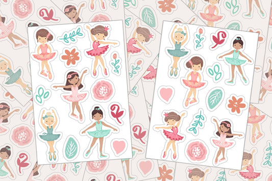 Dance Stickers, Sticker Sheet, Dancer Gifts, Journal Sticker, Coach Stickers, Pretty Stickers, Cute Stickers, Ballet Gift Dance Party Favors