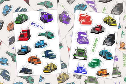 Semi Truck, Sticker Sheets, Truck Graphics, Truck Decals, Truck Stickers, Convoy Stickers, Birthday Stickers, Red Truck, Decal Sticker Sheet