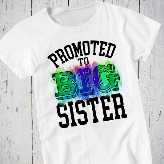 Promoted To Big Sister, Big Sister Tshirt, Big Sister Shirt, Big Sister Gift, Baby Announcement, Pregnancy Reveal, Big Sis, Baby Shower Gift