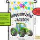 Tractor Birthday, House Flags, Custom Flag, Birthday Garden Flag, Drive By Birthday, Porch Flag, Birthday Decor, Yard Flag, Birthday Banner