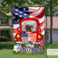 Boxer Dog, House Flag, American Flag Art, Patriotic Decor, Outdoor Flag, New Home Gift for Boxer Dad, Vintage Truck Daisies Field, Boxer Mom