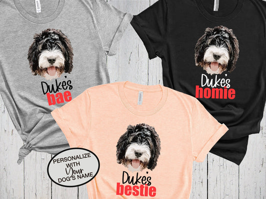 Bernedoodle Dog Parent Shirt, Personalized Gifts, Custom Dog Shirt, Matching Shirts, Dog Mama Shirt, Couple Shirts, Bestie Bae Homie Tshirts