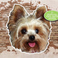 Yorkie Sticker, Small Dog Sticker, Gift for Mom, Cute Dog Sticker, Waterbottle Stickers, Vinyl Sticker Laptop, Yorkie Art, Yorkshire Terrier