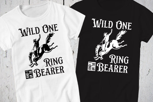 Wild One, Ring Bearer Shirt, Bucking Bronco Sport, Country Cowboy T Shirt, Ring Bearer Gift, Ring Bearer Proposal, Horse Shirt, Rodeo Shirt