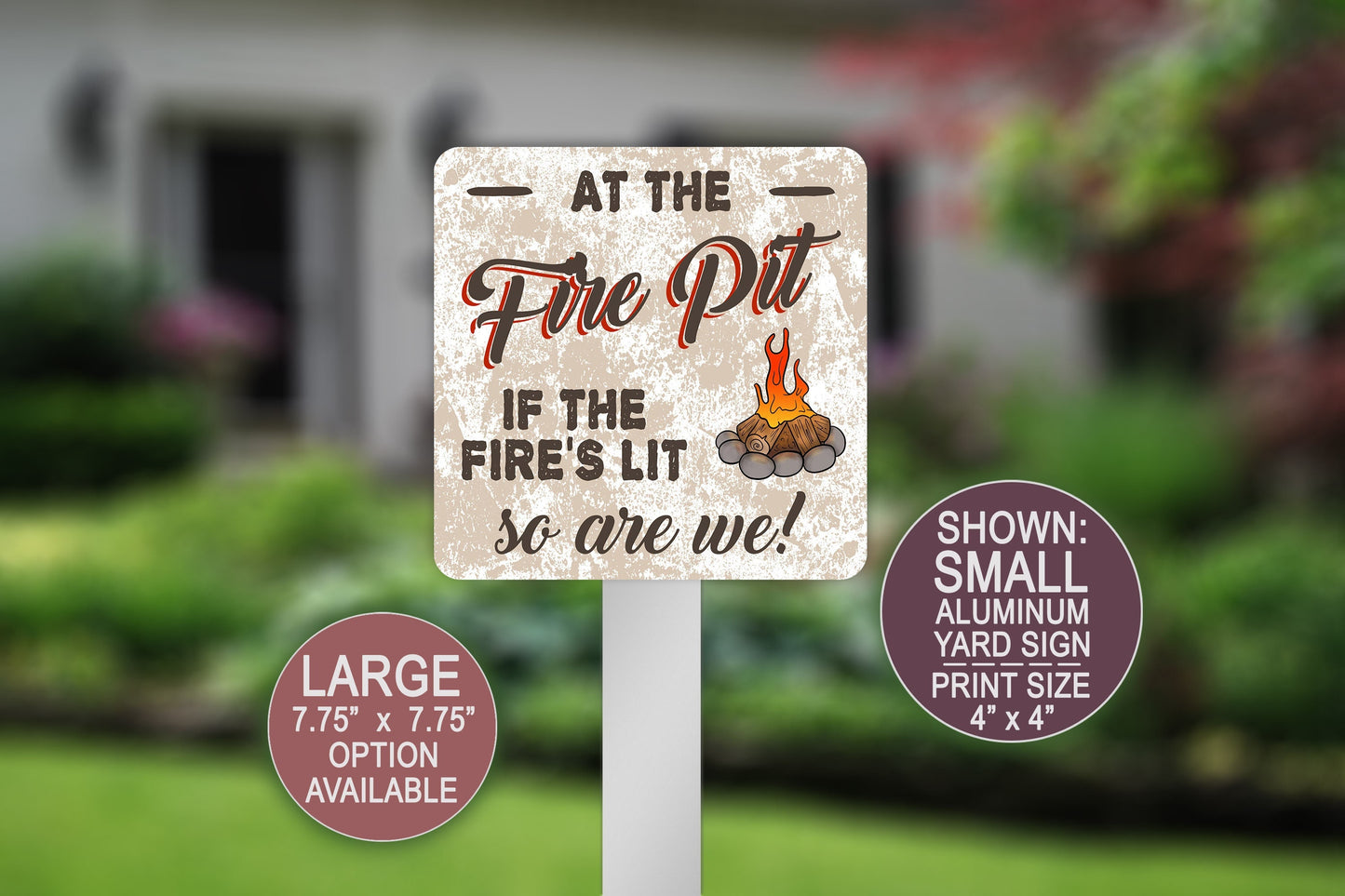 At The Fire Pit Sign, Firepit Table, Home Sign, If The Fires Lit So Are We, Metal Welcome Sign, Funny Campfire Sign, Camp Fire Drinking Sign