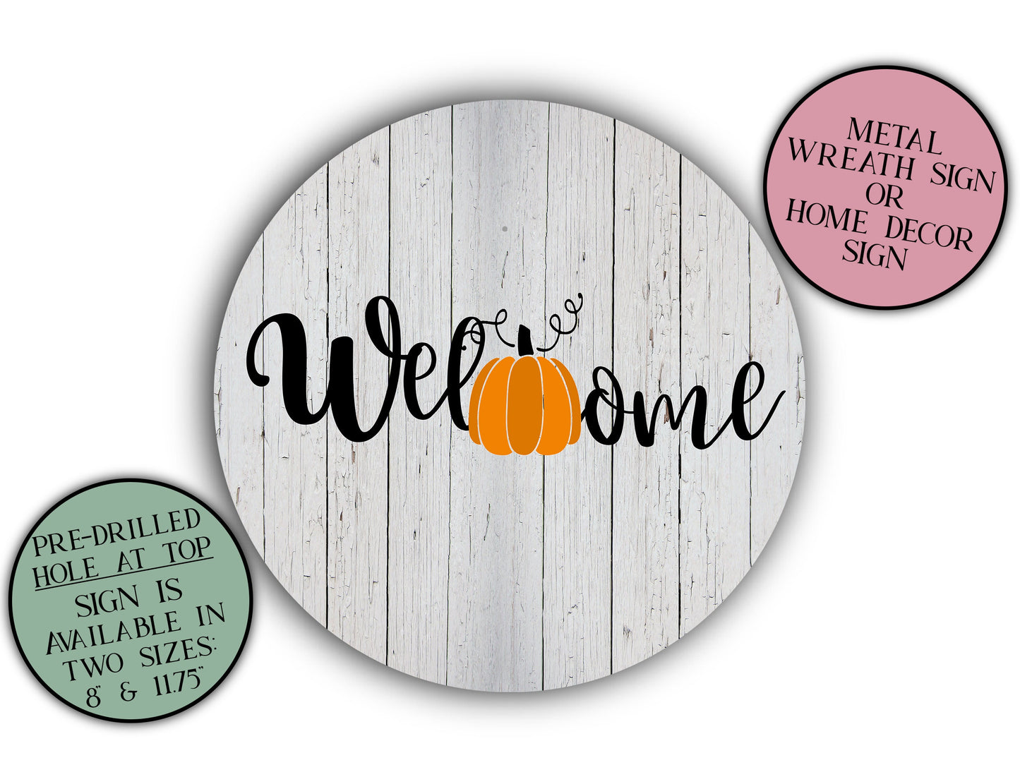 Welcome Sign, Pumpkin Decor, Front Door, Halloween Decor, Halloween Wreath Sign, Front Door Sign, Fall Pumpkin Decor, Thanksgiving Wreath