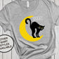 Spooky Cat Halloween Shirt, Black Cat Print, Halloween Cat Shirt, Black Cat Gift for Mom, Halloween Sweatshirt, Spooky Season, Cat Mom Tee