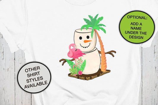 Smores Tropical Shirt, S'mores Shirt, Flamingo Gifts, Family Holiday Shirts, Toasted Marshmallows, Palm Tree Print, Girls Trip Camping Shirt